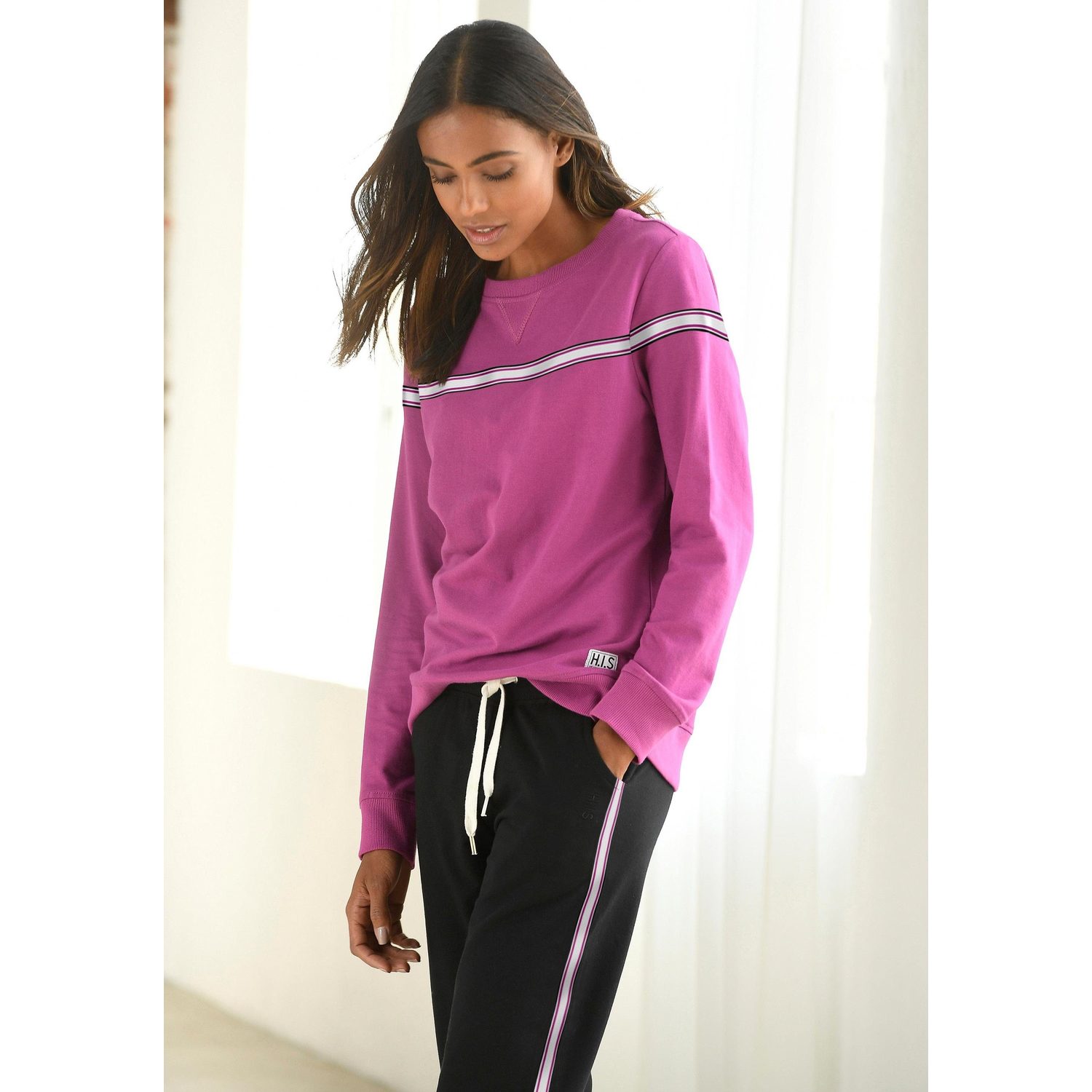 H.I.S Sweater Damen beere Gr.44/46 von H.I.S