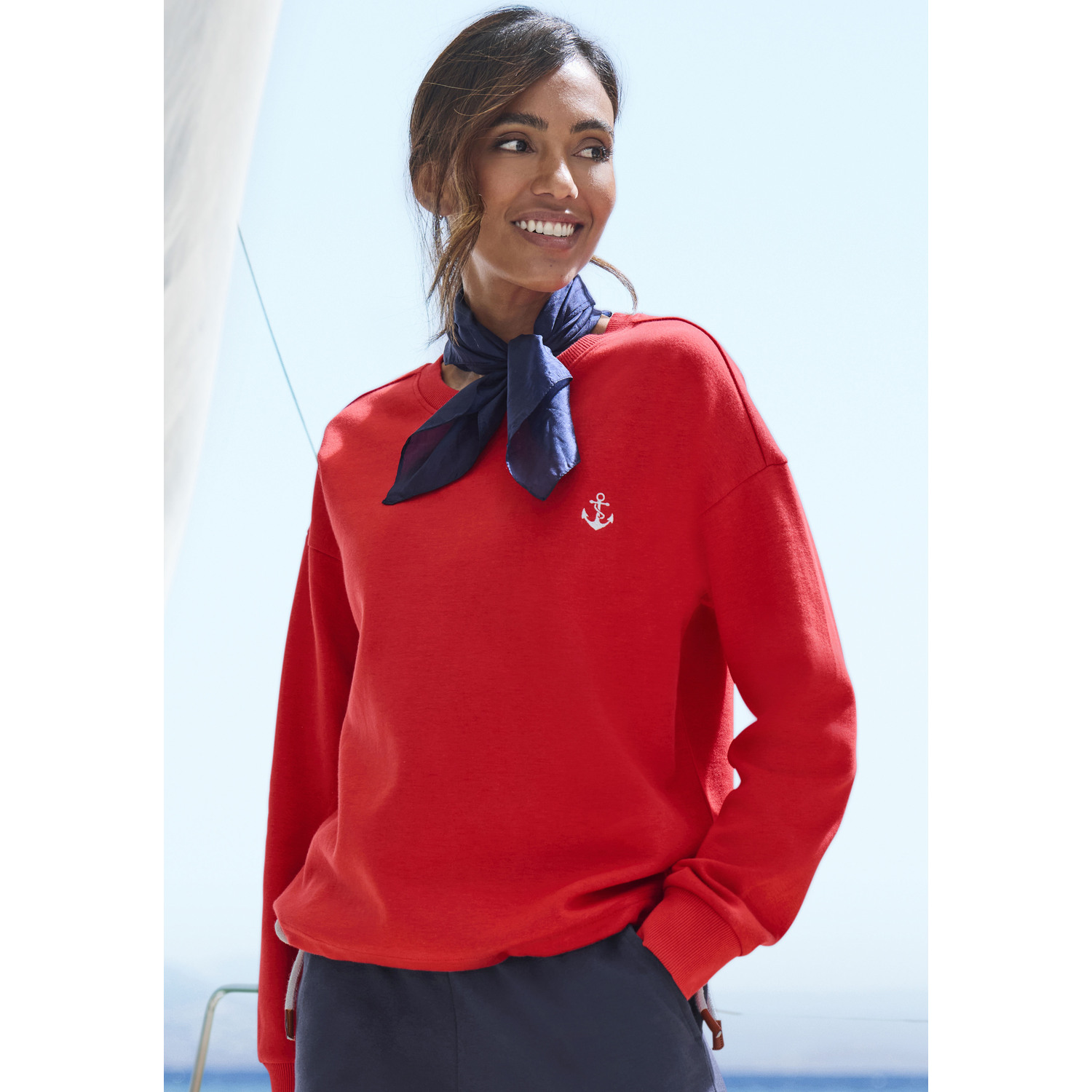 H.I.S Sweater Damen rot Gr.48/50 von H.I.S