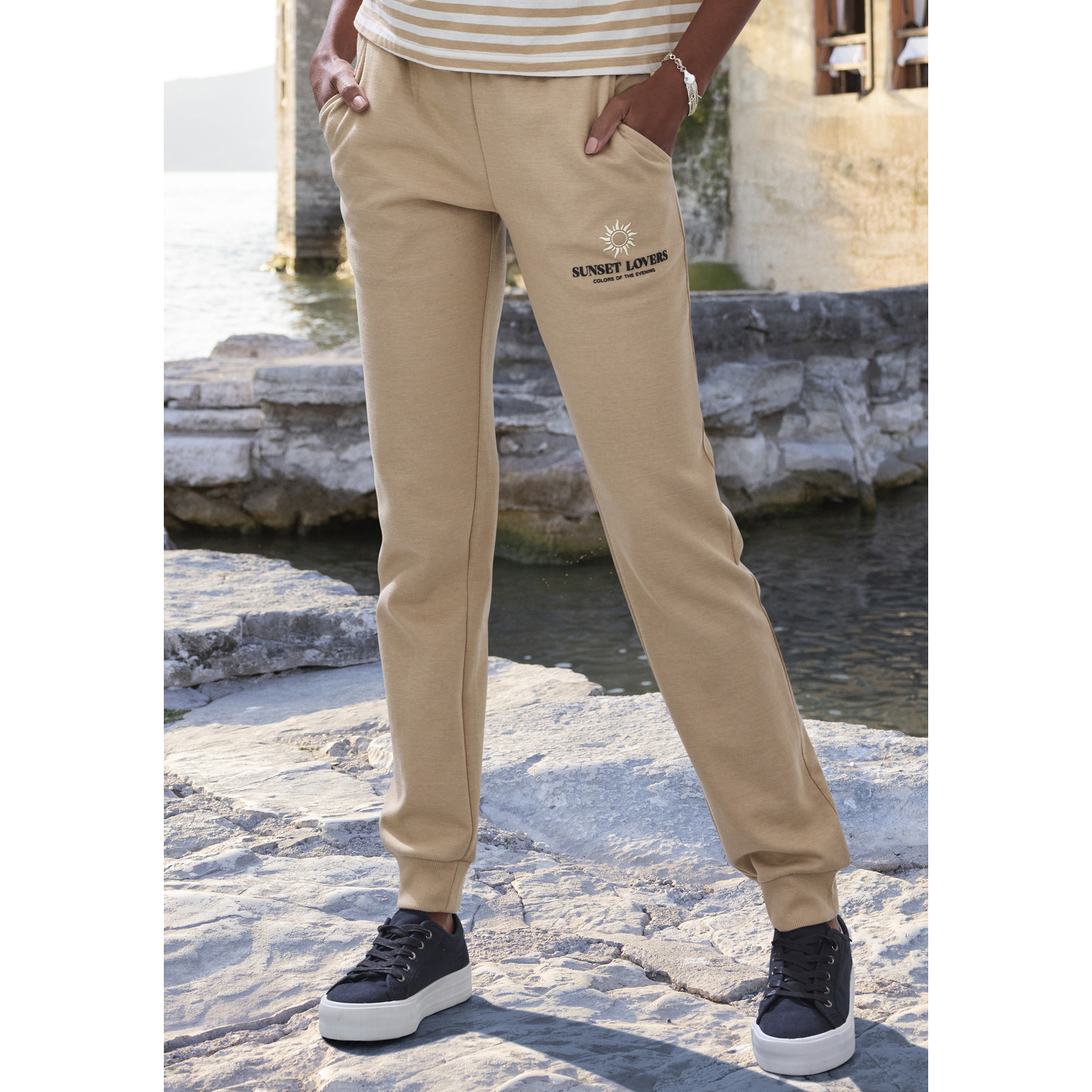 H.I.S Sweathose Damen camelfarben Gr.32/34 von H.I.S