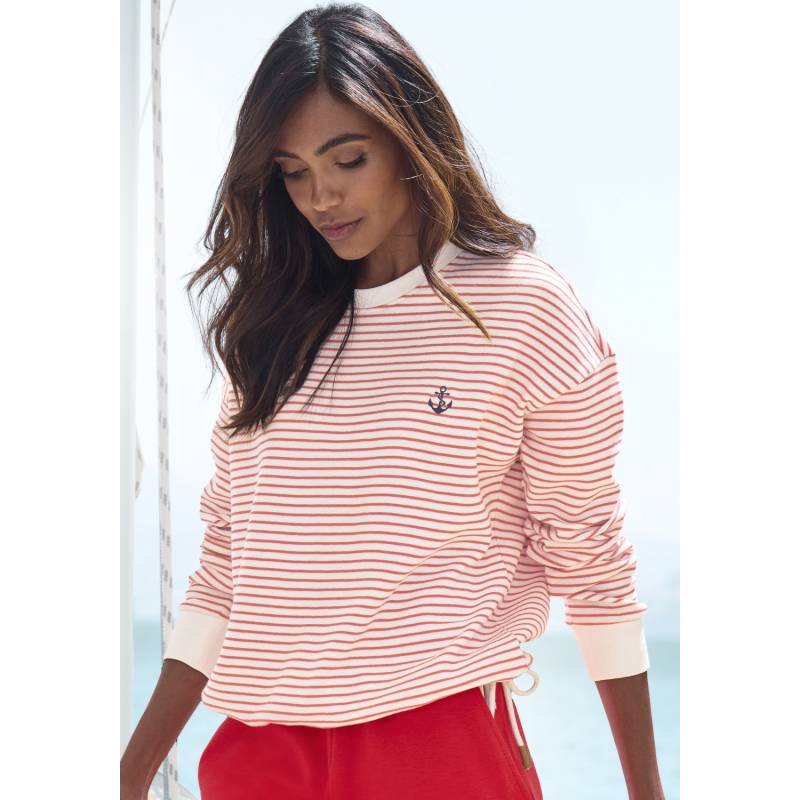 H.I.S Sweatshirt Damen rot-offwhite Gr.36/38 von H.I.S