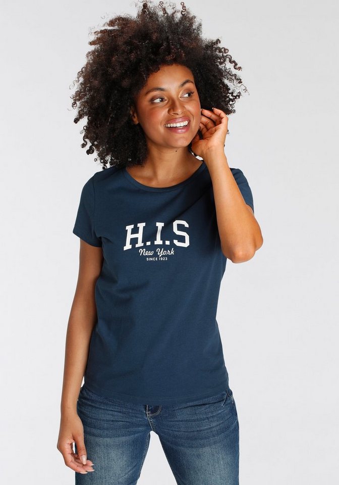 H.I.S T-Shirt mit Logo-Print vorne von H.I.S