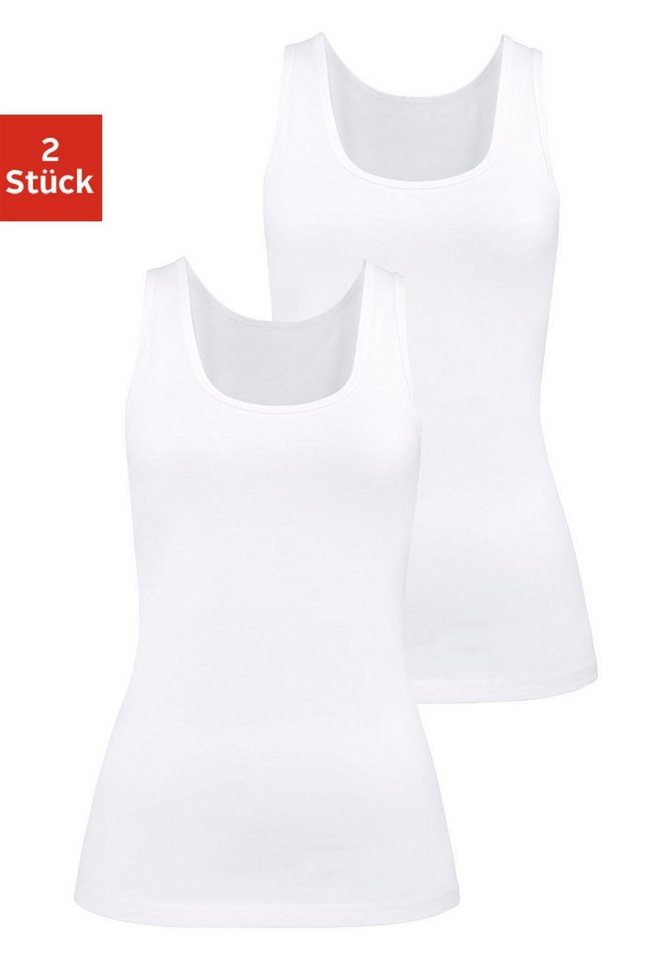 H.I.S Unterhemd (2er-Pack) aus elastischer Baumwoll-Qualität, Tanktop, Unterziehshirt von H.I.S