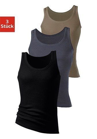 H.I.S Tanktop Feinripp (Packung, 3-tlg) ohne Seitennähte von H.I.S