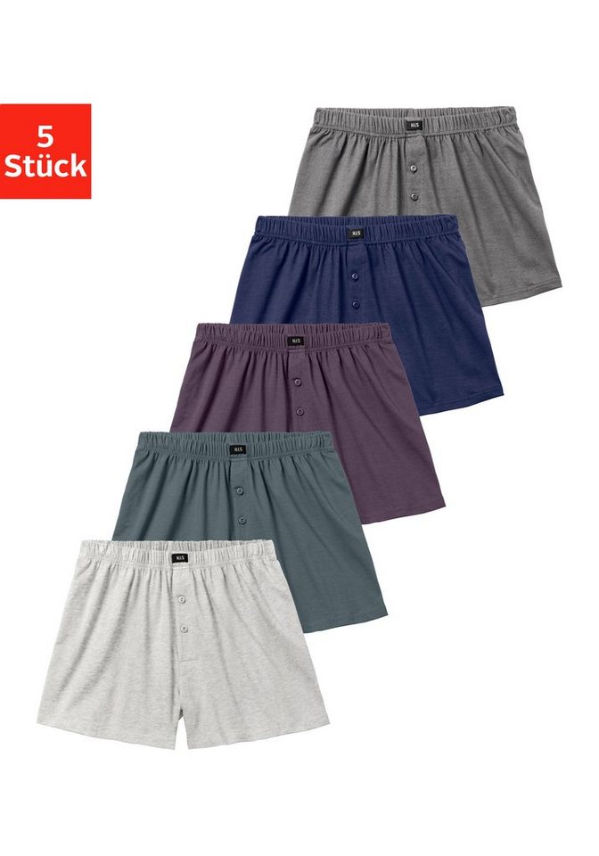 H.I.S Weiter Boxer Herren Boxer (Packung, 5-St) weite Passform, Komfortbund, aus Baumwoll-Stretch von H.I.S