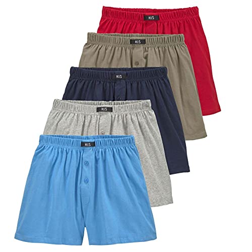 H.I.S weite Herren Boxershorts, Shorts, klassischer Schnitt, 5er Pack (10, Bunt_2) von H.I.S