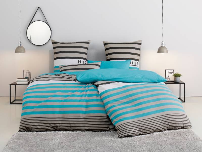 H.I.S Bettwäsche "Majoran" 3 Stk. tlg. gestreifte Bettwäsche in verschiedenen Qualitäten von H.I.S