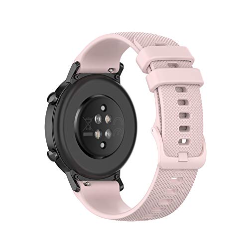 H.May Silikon Uhrenarmband Ersatzarmband, 18mm Silikon Armband Uhrenarmbänder mit Schnellverschluss für Herren Damen 18mm 20mm 22mm, Rosa von H.May