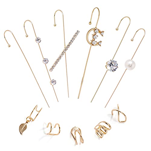 Ear Wrap Crawler Hook Earrings Cartilage For Women Girls Edgy Unique Climber Piercing Ear Set Simple Pearl Cubic Zirconia Cuff Earrings Jewelry Ear Wrap Crawler Hook Earrings Cartilage For Women Girls Edgy Unique Climber Piercing Ear Set Simple Pearl Cubic Zirconia Cuff Earrings Jewelry von H.ZBRUJ