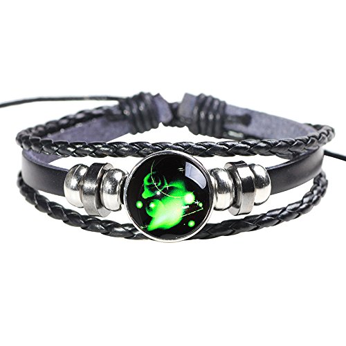 H.ZBRUJ Constellation Lederarmband Verstellbares Punk-Armband Perlen Multilayer Geflochtenes Seil Leder Armbänder Für Männer Frauen H.ZBRUJ Constellation Lederarmband Verstellbares Punk-Armband Perlen Multilayer Geflochtenes Seil Leder Armbänder Für Männer Frauen von H.ZBRUJ