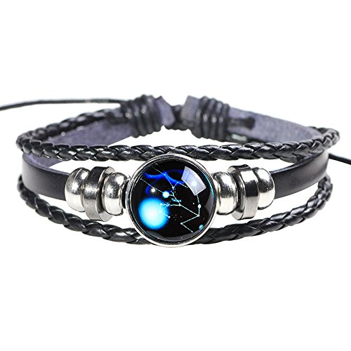 H.ZBRUJ Punk Leder Armband Verstellbare Konstellation Perlen Leder Armbänder Mehrschichtig Geflochtenes Seil Armband Für Männer Frauen H.ZBRUJ Punk Leder Armband Verstellbare Konstellation Perlen Leder Armbänder Mehrschichtig Geflochtenes Seil Armband Für Männer Frauen von H.ZBRUJ