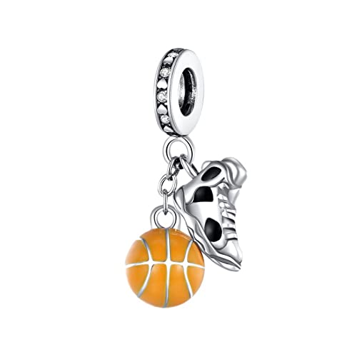 H.ZHENYUE 925 Sterling Silber Bead Charms für Europäische Armbänder und Halskette Basketball Shoe Perlen mit 5A Zirkonia, Weihnachten, Valentinstag, Muttertag, Geschenkanhänger für Frauen und Mädchen von H.ZHENYUE