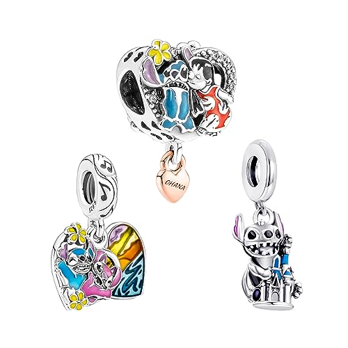 H.ZHENYUE Anhänger Charms 925 Sterling Silber Cartoon Dog Girl Bead with Zirconia 3 Packungen für Europäische Armbänder und Halskette,Schmuck Geschenk für Weihnachten,Valentinstag,Muttertag Damen von H.ZHENYUE