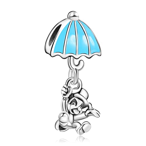 H.ZHENYUE Anhänger Charms 925 Sterling Silber Cartoon Umbrella Bead Charms with Cubic Zirconia für Europäische Armbänder und Halskette,Schmuck Geschenk für Weihnachten,Valentinstag,Muttertag Damen von H.ZHENYUE