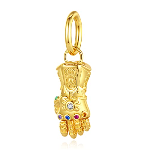 H.ZHENYUE Anhänger Charms 925 Sterling Silber Infinity Gauntlet Bead Charms with Zirconia für Europäische Armbänder und Halskette,Schmuck Geschenk für Weihnachten,Valentinstag,Muttertag von H.ZHENYUE