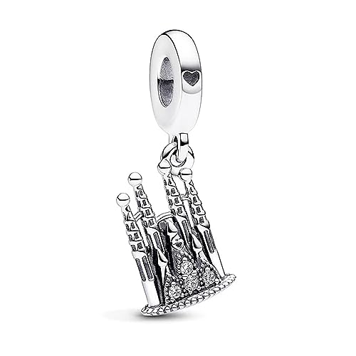 H.ZHENYUE Anhänger Charms 925 Sterling Silber Magic Castle Bead Charms with Cubic Zirconia für Europäische Armbänder und Halskette,Schmuck Geschenk für Weihnachten,Valentinstag,Muttertag Damen von H.ZHENYUE