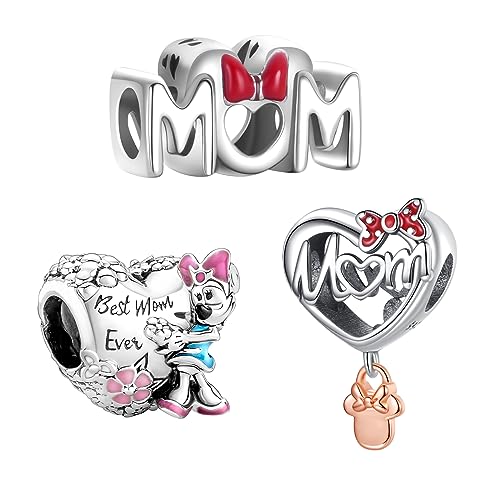 H.ZHENYUE Anhänger Charms 925 Sterling Silber Moom Mouse Cartoon Bead with Zirconia 3 Packungen für Europäische Armbänder und Halskette,Schmuck Geschenk für Weihnachten,Valentinstag,Muttertag Damen H.ZHENYUE Anhänger Charms 925 Sterling Silber Moom Mouse Cartoon Bead with Zirconia 3 Packungen für Europäische Armbänder und Halskette,Schmuck Geschenk für Weihnachten,Valentinstag,Muttertag Damen von H.ZHENYUE