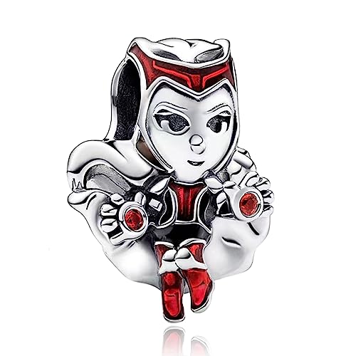 H.ZHENYUE Anhänger Charms 925 Sterling Silber Super woman hero Anime Bead Charms with Zirconia für Europäische Armbänder und Halskette,Schmuck Geschenk für Weihnachten,Valentinstag,Muttertag Damen von H.ZHENYUE