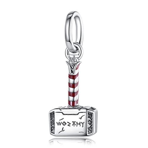 H.ZHENYUE Anhänger Charms 925 Sterling Silber Thunder Awl Bead Charms with Zirconia für Europäische Armbänder und Halskette,Schmuck Geschenk für Weihnachten,Valentinstag,Muttertag von H.ZHENYUE