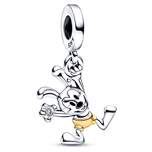 H.ZHENYUE Charm 925 Sterling Silber Bead Charms Bunny Dangle Carton with Cubic Zirconia für Europäische Armbänder und Halskette,Schmuck Geschenk für Damen Herren von H.ZHENYUE