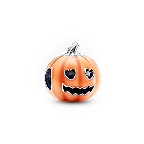 H.ZHENYUE Halloween Horror Pumpkin Charm Beads fit Bracelet Necklace for Woman Girls,925 Sterling Silver Pendant Beads,Birthday Christmas Halloween Valentine's Day Gifts von H.ZHENYUE