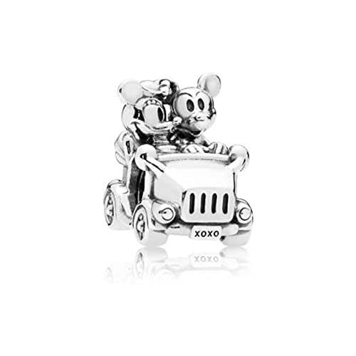 H.ZHENYUE Jewelry Charm Vintage Car Beads fit Bracelet Necklace for Woman Girls,925 Sterling Silver Pendant Beads with Cubic Zirconia,Happy Birthday Christmas Halloween Valentine's Day Gifts von H.ZHENYUE