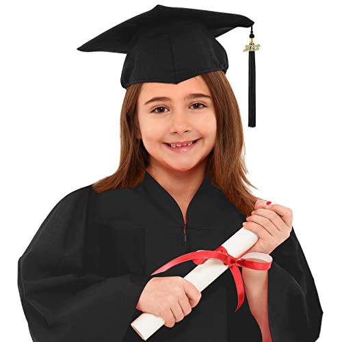 Jungen Mädchen Vorschule Kindergarten Unisex Graduation Gown Cap Set mit 2022 Quaste und Graduation Schärpe für Kind Größe 2-12 Jahre Schlankheits Kleidung von H.eternal