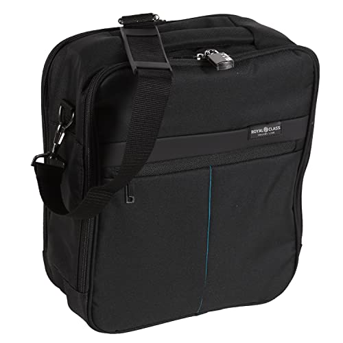 H4L Flugumhänger Ultraleicht Schwarz-Türkis Umhängetasche Handgepäck Travel Line Tasche Schultertasche Reise Flugbegleiter Arbeitstasche von H4L
