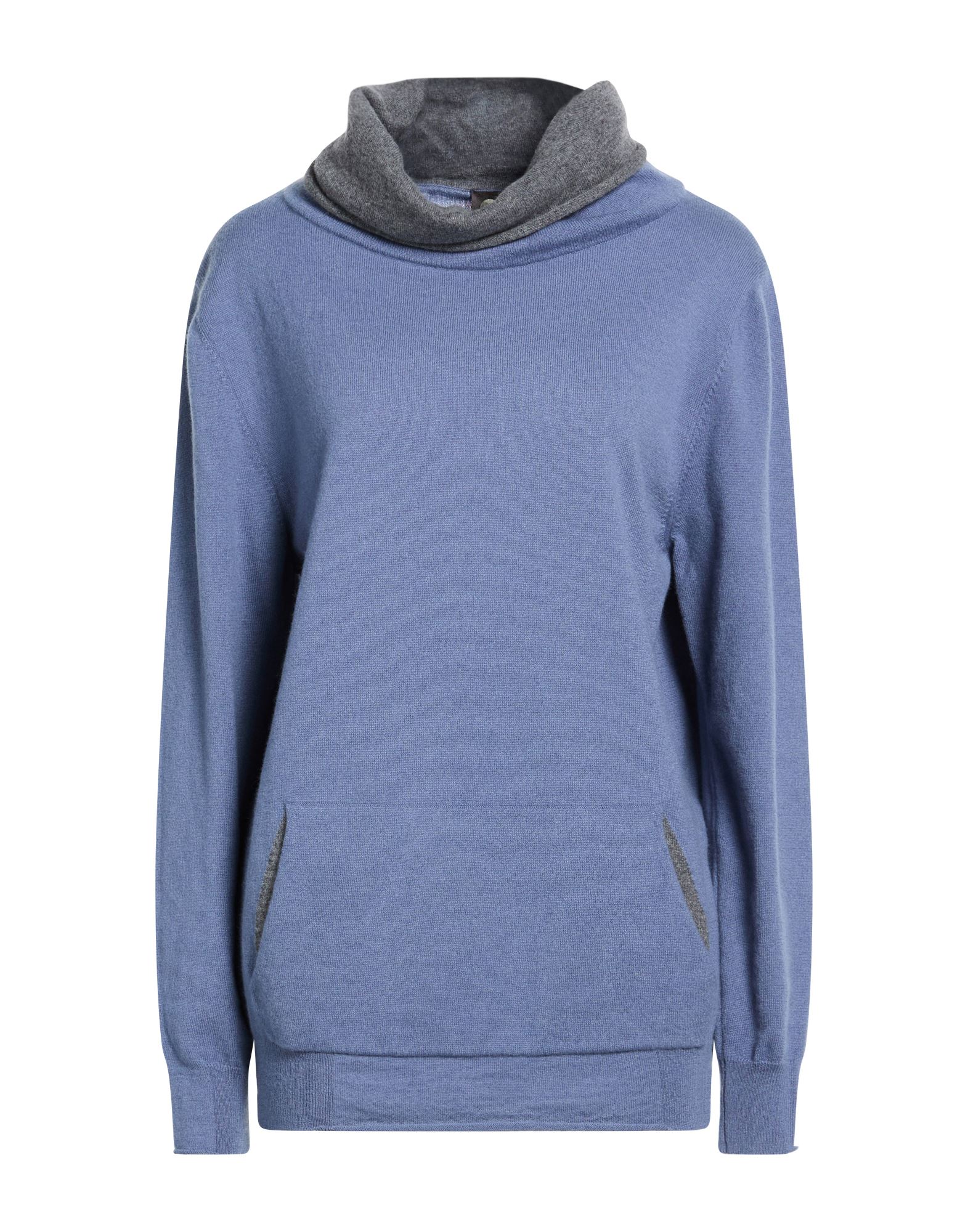 H953 Rollkragenpullover Damen Taubenblau von H953