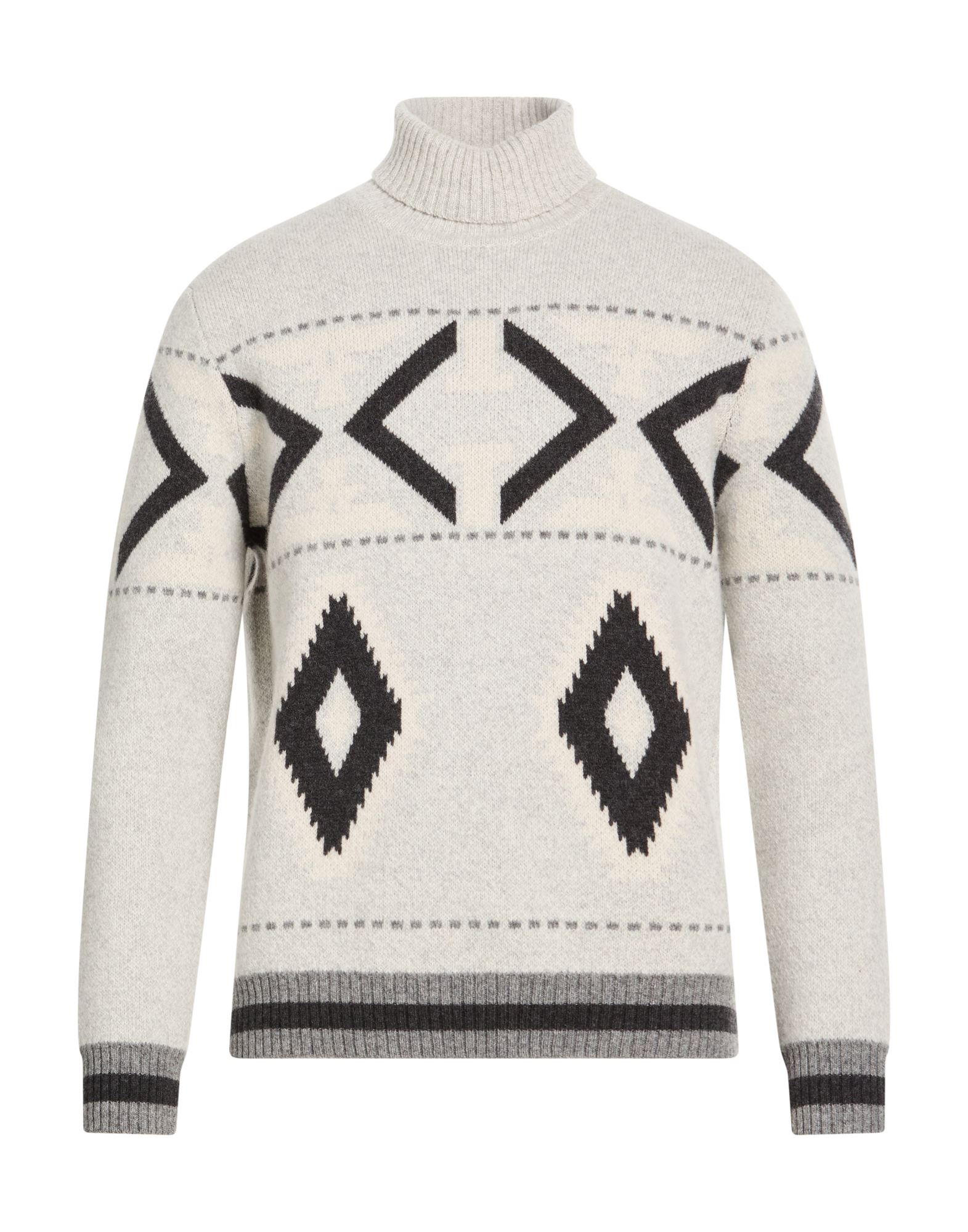 H953 Rollkragenpullover Herren Braungrau von H953