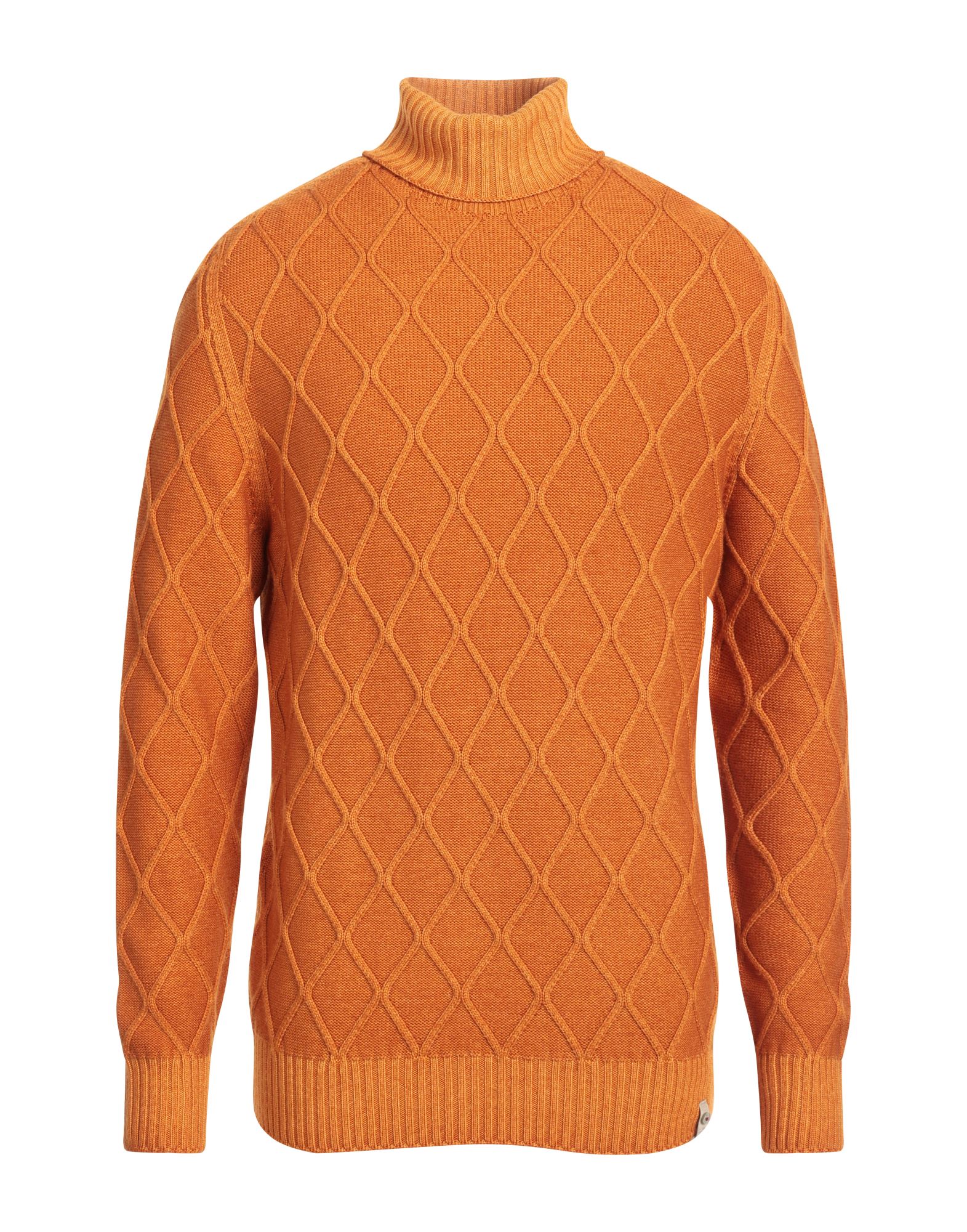 H953 Rollkragenpullover Herren Orange von H953