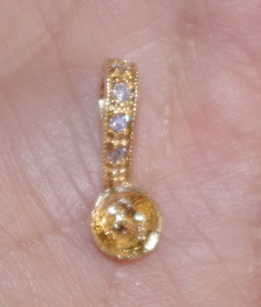 Gelb Sterling Silber 22 Mm Flachring Verschluss Für Anhänger Erstellen Ur Eigene von HAANDMADEJEWELRY