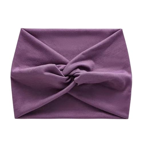 Damen Haarbänder Haar -Accessoires Von Haar Haart Verdreht Extra Große Dicke Weithochbänder Turban Training Stirnbandkopf Wraps Für Frauen-Lavendel Lila von HAAR