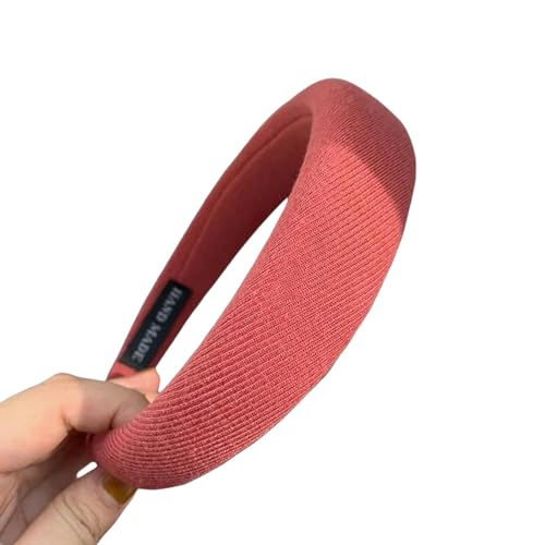 Damen Haarbänder Haar Mode Hair Hoop Haarbänder Für Frauen Mädchen Blühen Feste Farbe Stirnbänder Breite Haarbänder Haarzubehör Kopfbedeckung-Stil 4-Pink von HAAR