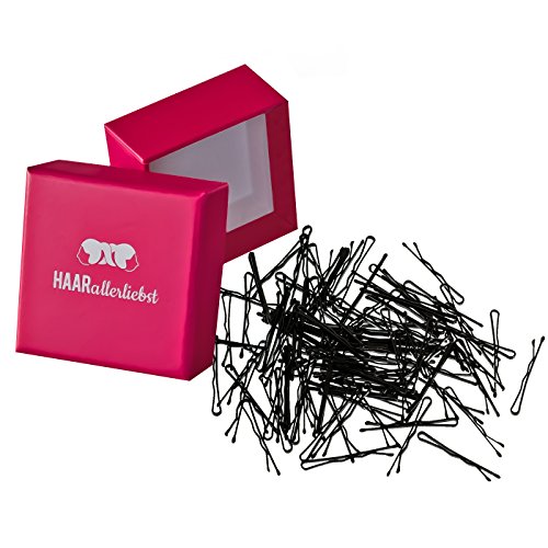 HAARallerliebst 100 Mini Haarnadeln - 3,4 cm klein Bobby Pins - schwarz für dunkle Haare – Haarklemmen Damen & Hair Pins in pinker Box - Perfekte Haarnadel für Styling & Halt HAARallerliebst 100 Mini Haarnadeln - 3,4 cm klein Bobby Pins - schwarz für dunkle Haare – Haarklemmen Damen & Hair Pins in pinker Box - Perfekte Haarnadel für Styling & Halt von HAARallerliebst