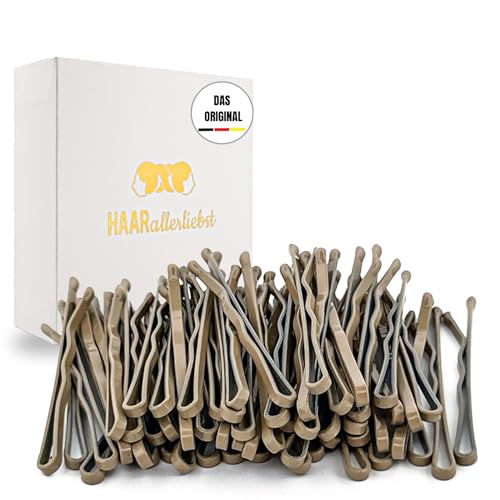 HAARallerliebst 50 Mini Haarnadeln - 3,4 cm klein Bobby Pins - beige für blonde Haare – Haarklemmen Damen & Hair Pins in weisser Box - Perfekte Haarnadel für Styling & Halt HAARallerliebst 50 Mini Haarnadeln - 3,4 cm klein Bobby Pins - beige für blonde Haare – Haarklemmen Damen & Hair Pins in weisser Box - Perfekte Haarnadel für Styling & Halt von HAARallerliebst