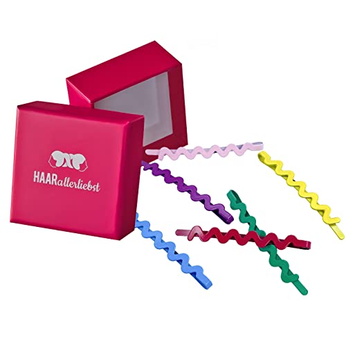 HAARallerliebst 6 Haarnadeln gewellt - 4,5 cm lange Bobby Pins wellig- Haarklemmen Damen & Hair Pins in pinker Box - Perfekte Haarnadel für auffälliges Styling HAARallerliebst 6 Haarnadeln gewellt - 4,5 cm lange Bobby Pins wellig- Haarklemmen Damen & Hair Pins in pinker Box - Perfekte Haarnadel für auffälliges Styling von HAARallerliebst