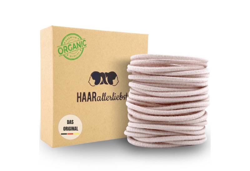 HAARallerliebst Haargummi Bio Haargummis dünn, Spar-Set, 30-tlg., Farbe schwarz, 5cm von HAARallerliebst