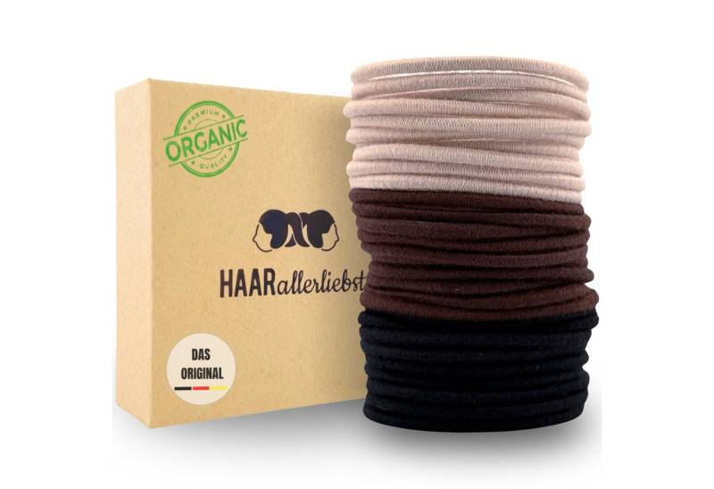 HAARallerliebst Haargummi Bio Haargummis dünn, Spar-Set, 30-tlg., Farbe schwarz, 5cm von HAARallerliebst