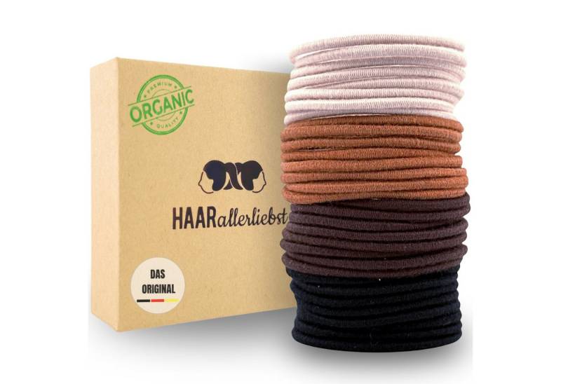 HAARallerliebst Haargummi Bio Haargummis dünn, Spar-Set, 30-tlg., Farbe schwarz, 5cm von HAARallerliebst
