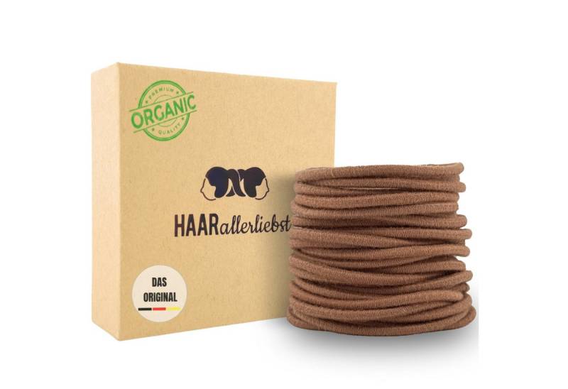 HAARallerliebst Haargummi Bio Haargummis dünn, Spar-Set, 30-tlg., Farbe schwarz, 5cm von HAARallerliebst