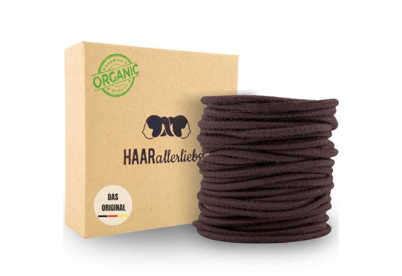 HAARallerliebst Haargummi Bio Haargummis dünn, Spar-Set, 30-tlg., Farbe schwarz, 5cm von HAARallerliebst