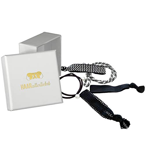 HAARallerliebst Haargummi Damen Armband Set – Haargummis Haargummi Original als Zopfgummi – Haargummis Damen – Hair Ties ohne Metall von HAARallerliebst