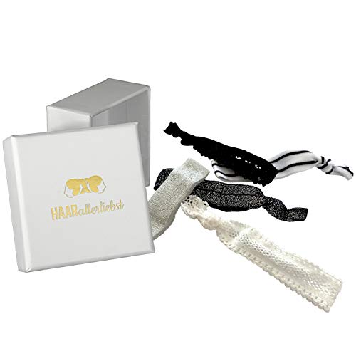 HAARallerliebst Haargummi Damen Armband Set – Haargummis Haargummi Original als Zopfgummi – Haargummis Damen – Hair Ties ohne Metall von HAARallerliebst