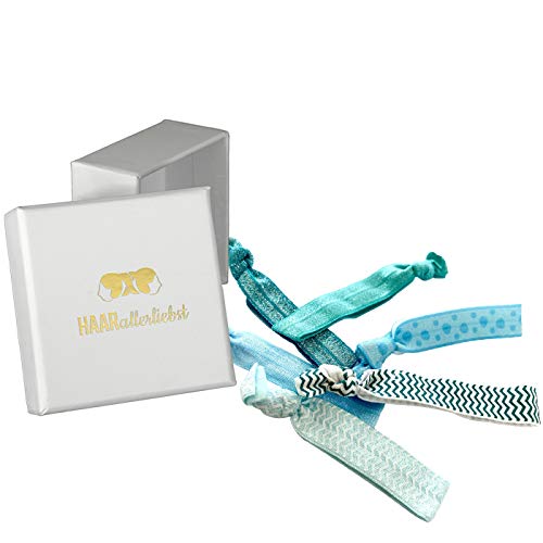 HAARallerliebst Haargummi Damen Armband Set – Haargummis Haargummi Original als Zopfgummi – Haargummis Damen – Hair Ties ohne Metall von HAARallerliebst