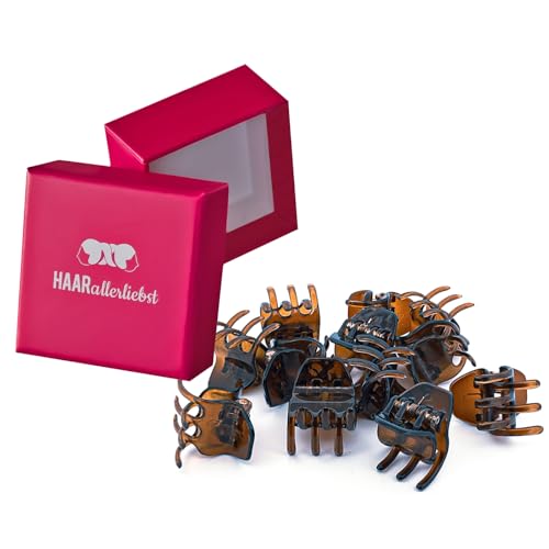 HAARallerliebst Haarklammer Klein Set 12 Stück – Haarspange Klein für Damen – Haarspangen Damen Braun – Kleine Haarklammern – Haarklemmen Damen – Mini Haarklammern HAARallerliebst Haarklammer Klein Set 12 Stück – Haarspange Klein für Damen – Haarspangen Damen Braun – Kleine Haarklammern – Haarklemmen Damen – Mini Haarklammern von HAARallerliebst