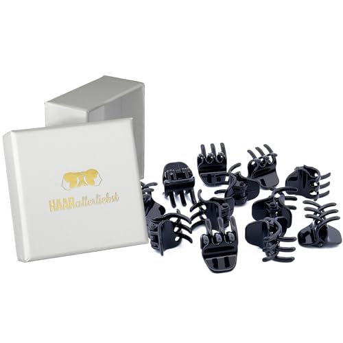 HAARallerliebst Haarklammer Klein Set 12 Stück – Haarspange Klein für Damen – Haarspangen Damen Schwarz – Kleine Haarklammern – Haarklemmen Damen – Mini Haarklammern HAARallerliebst Haarklammer Klein Set 12 Stück – Haarspange Klein für Damen – Haarspangen Damen Schwarz – Kleine Haarklammern – Haarklemmen Damen – Mini Haarklammern von HAARallerliebst