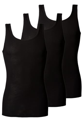 HAASIS Bodywear, Herren Unterhemd 3er Pack Single-Jersey, Reine Pima-Baumwolle, Made in Europe, Größe:M, Farbe:schwarz von HAASIS BODYWEAR 1919
