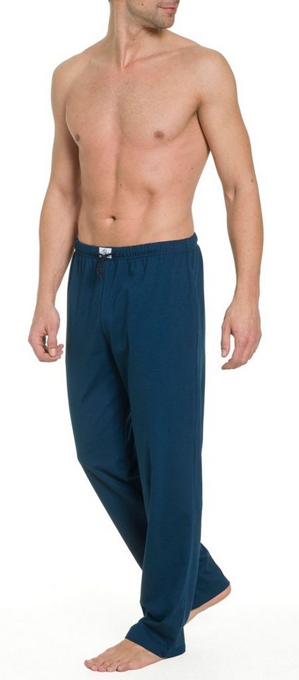 HAASIS Bodywear 1919 Pyjamahose Herren Jerseyhose 77113873-navy (1-tlg) Optimale Passform, pflegeleicht, formbeständig, hautsympatisch von HAASIS Bodywear 1919