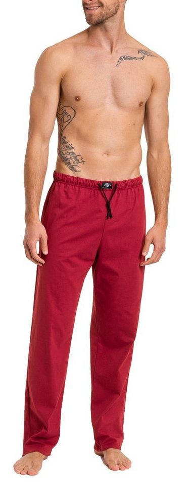 HAASIS Bodywear 1919 Pyjamahose Herren Jerseyhose 77114873-weinrot (1-tlg) Optimale Passform, pflegeleicht, formbeständig, hautfreundlich von HAASIS Bodywear 1919