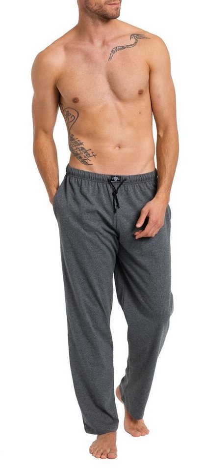 HAASIS Bodywear 1919 Pyjamahose Herren Jerseyhose 77116873-carbon (1-tlg) hochwertige Herren Boxershorts in optimaler Passform von HAASIS Bodywear 1919